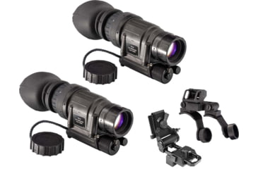 Image of Wilcox G11 Night Vision Goggle Mount, TRYBE Optics PVS-14 GEN 3 Green Phosphor Night Vision Monocular, Min 2000 FOM, 64-72 lp/mm, High Power, and TRYBE Optics PVS-14 Dual Bridge Mounting System