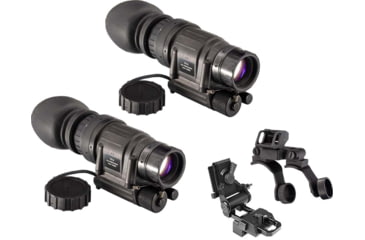 Image of Wilcox G11 Night Vision Goggle Mount, TRYBE Optics PVS-14 GEN 3 White Phosphor Night Vision Monocular, Min 2000 FOM, 64-72 lp/mm, High Power, and TRYBE Optics PVS-14 Dual Bridge Mounting System