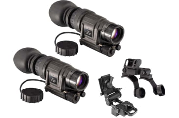 Image of Wilcox G11 Night Vision Goggle Mount, TRYBE Optics PVS-14 GEN 3 White Phosphor Night Vision Monocular, Min 2000 FOM, 64-81 lp/mm, Hand Select Quality, and TRYBE Optics PVS-14 Dual Bridge Mounting Syst