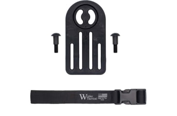 Image of Wilder Tactical MHP Leg Strap Assembly w/ 1in Web Leg Strap, Plastic Buckle, Left Hand, Black, MHPLSABK1P-LH