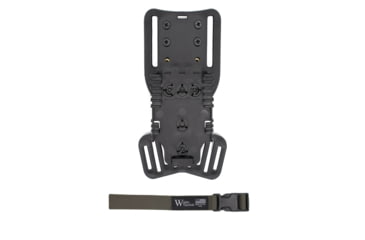 Image of Wilder Tactical Modified UBL Mid Ride 1in Leg Strap w/ QLS Receiver, Ranger Green, Plastic Buckle, MUBLMIDLSRG1P