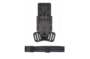Image of Wilder Tactical Multi Holster Platform w/QLS Receiver / 1.5in Elastic Strap Plastic, Duty UAB Clip, Black, MHPBKQLS150PDUABMC