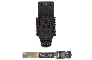 Image of Wilder Tactical Multi Holster Platform w/QLS Receiver / 1in Web Strap, V Buckle, Left, Multicam, MHPBKQLSMC1VUABMC-LH