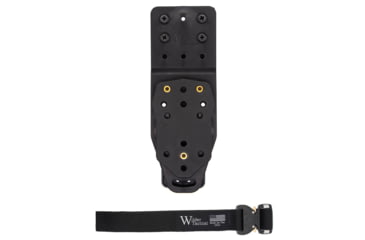 Image of Wilder Tactical Platform V2 Multi Holster w/Adapter 1in Web Strap, Cobra FM, Left, Black, MHPBKADAPTBK1FMUABMC-LH