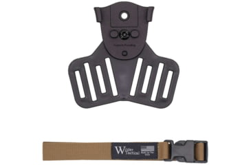Image of Wilder Tactical QUBL/VUBL Leg Strap Assembly, w/ 1in Webbing, Plastic Buckle, Coyote Brown, QUBLLSACB1P
