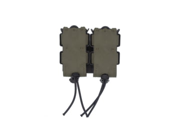 Image of Wilder Tactical Urban Assault Double Pistol Magazine Pouch Extended Belt Mount, Duty UAB Clip, Ranger Green, UASEXDPRGDBC