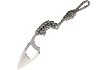 Image of Wildsteer KRILL Finger Hole Urban Camo Fixed Blade Knife, 2in, Stainless Steel, Standard Edge, Satin, Urban Camo, Cord Wrapped Handle WSKR001C
