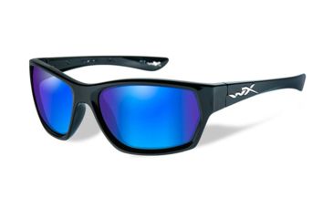 Image of Wiley X Moxy Single Vision Prescription Sunglasses, Gloss Black Frame, SSMOX09SV