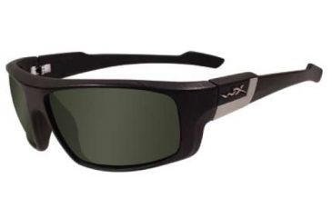 Image of Wiley X Quake Sunglasses - Smoke Green Lenses, Black Frame SSQUA01