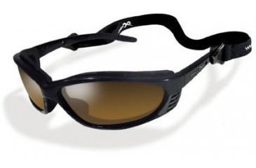 Image of Wiley X JP-3P Polarized Bronze Brown / Gloss Black Sunglasses / Goggles