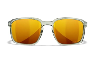 Image of Wiley X WX Alfa Sunglasses, Gloss Crystal Light Olive Frame, Captivate Polarized Bronze Mirror Lens, AC6ALF04