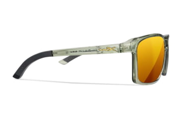 Image of Wiley X WX Alfa Sunglasses, Gloss Crystal Light Olive Frame, Captivate Polarized Bronze Mirror Lens, AC6ALF04