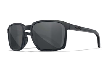 Image of Wiley X WX Alfa Sunglasses, Matte Black Frame, Smoke Grey Lens, Medium/Large, AC6ALF02