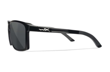 Image of Wiley X WX Alfa Sunglasses, Matte Black Frame, Captivate Polarized Grey Mirror Lens, AC6ALF18