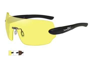 Image of Wiley X Wx Detection Clear Yellow Lens, Matte Black 1203