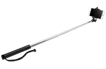 Image of Winbest XD-10 Selfie Stick w/ Built In Bluetooth Shutter, USB Charging Port, Silver, Extends from 7 in - 30 in BK12639