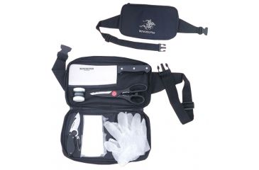 Image of Winchester Knives Travelers Fanny Pack Set,Cleaver,Utility Shears,Hunting Knife,Guthook Knife,Sharpener,Safety Pin,Bags,Gloves w/ Travel Bag W 40 14058