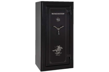 Image of SA Consumer Products Inc. Winchester Treasury 26 Electronic Fireproof Safe, 26 Guns, 10 Gauge Steel, Black Powder Coat, SECWINTR26BKE