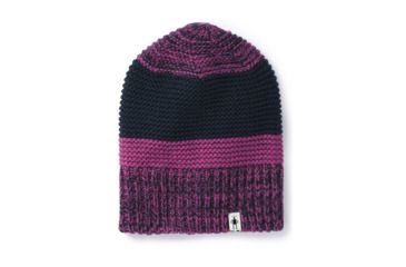 Image of Smartwool Winter Valley Stripe Beanie -Unisex, Deep Navy-Meadow Mauve H, Unisex Medium, SW000438A97-1FM