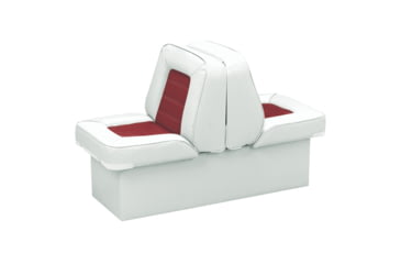 Image of Wise Bucket Style Lounge Seat w/ 10'' Base, Wise White/Wise Red, Large, 8WD505P-1-925