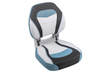 Image of Wise Torsa Sport Folding Boat Seat, Sundance Blue Rain/Kixx Charcoal/Sky Grey, Medium, 3150-1817