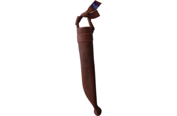Image of Wood Jewel Fixed Blade Rainbow Fixed Blade Knife, 7.75in Overall, 3in Carbon Steel Blade, Curly Birch Handle, Leather Sheath, 23VK