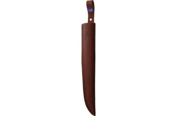Image of Wood Jewel Curly Birch Large Fillet Knife, 13.5in Overall, 8.75in Satin Finish Stainless Blade, Curly Birch Handle, Leather Sheath, 23FPI