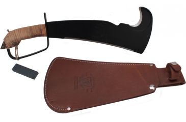 Image of WoodmanS Pal Premium Machete, Treated Leather Sheath and Stone 173682