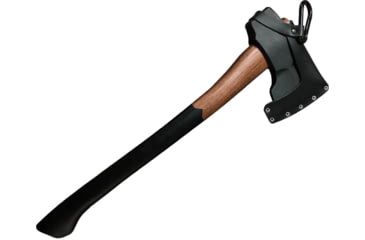 Image of WOOX FORTE Axe w/Sheath, 4.25in, Blue Polished Carbon Steel Blade, Black Hickory, 3VX-A2-BUAXE0032