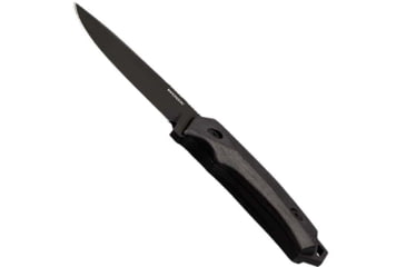 Image of WOOX Rock 62 Fixed Blade Knife, 4.25 in, Drop Point, Mil-Spec Black, Sleipner Steel Blade, Plain American Walnut Handle, Phantom Black, BU.KNF001.09