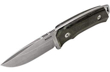 Image of WOOX Rock 62 Fixed Blade Knife, 4.25 in, Drop Point, Stonewashed, Sleipner Steel Blade, Plain German Micarta Handle, BU.KNF001.07