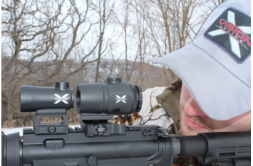 Image of X-Vision MAAG 3x Red Dot Magnifier, 22mm, 2.5 in, 1/3 Co-Witness, Black, Small, MG1