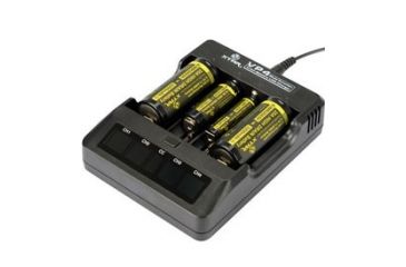 Image of XTAR VP4 4-Bay Smart Battery Charger with LCD Digital Display, Black XTAR-VP4