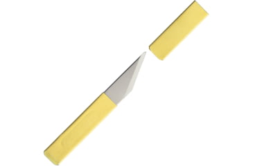 Image of Yoshiharu Cutlery Japan Japanese Penanto Knife, 2 mirror finish stainless blade, Brass handle, YOSHIHARU PENANTO KNIFE
