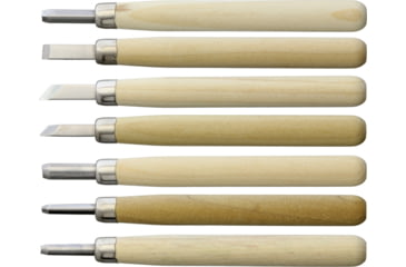 Image of Yoshiharu Cutlery Japan L-7 Japanese Carving Knife Set, Stainless blade, Wood handle, AC026