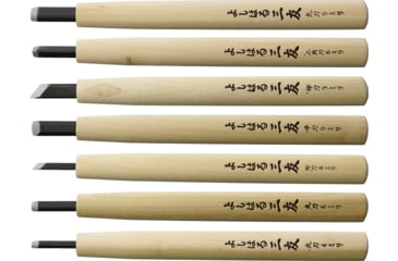 Image of Yoshiharu Cutlery Japan Y-7 Japanese Carving Knife Set, 8.25 overall, Wood handle, AC015