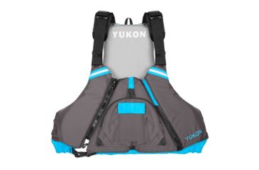 Image of Yukon Charlie's Epic Paddle Life Vest, Carbon/Light Blue, Large/Extra Large, 13008-05-C-LB