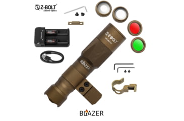 Image of Z-Bolt Blazer LEP Weapon Light Laser - SBR, SMG - 18350, FDE, LEP-18350-FDE-PHCF