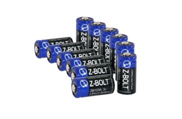 Image of Z-Bolt Cr123A Lithium Batteries - 12 Pack, Disposable Batteries, Small, CR123A-12