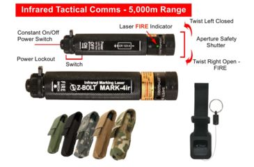 Image of Z-Bolt Infrared Dot Laser Designator, Restricted Sale, 5.000 Meter Range, ANSI CLASS 3R, 4 Pcs Kit, Multicam, MARK-4ir-KIT-4-SP-MC