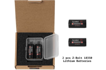 Image of Z-Bolt Rechargeable 18350 Batteries for High Discharge Flashlights, Weapon Lights &amp; Illuminators, 2 Pack, BATTS-2x-18350