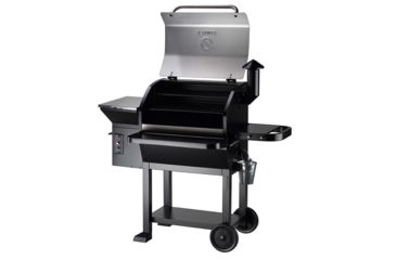 Image of Z Grills 10002E 8-in-1 Wood Pellet Grill, BBQ &amp; Smoker, Black/Silver, 54x29x53, ZPG-10002E