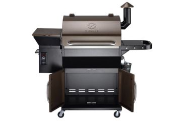 Image of Z Grills 1000D 8-in-1 Wood Pellet Grill, BBQ &amp; Smoker, Black/Bronze, 54x25x53in, ZPG-1000D