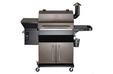 Image of Z Grills 1000D 8-in-1 Wood Pellet Grill, BBQ &amp; Smoker, Black/Bronze, 54x25x53in, ZPG-1000D
