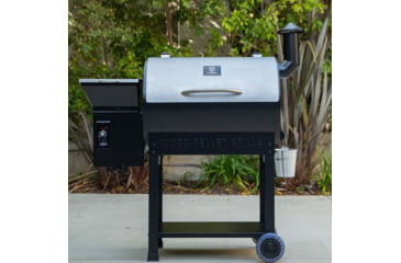 Image of Z Grills 7002E 8in1 Wood Pellet Grill - Smoker, Silver/Black, Large, ZPG-7002B2E