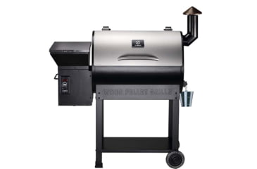 Image of Z Grills 7002E 8in1 Wood Pellet Grill - Smoker, Silver/Black, Large, ZPG-7002B2E