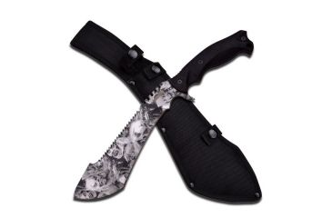 Image of Z-Hunter Machete, 15.25in, Stainless Steel Blade, Black Rubber Wrapped Half Tang Constructed Handle ZB-113GY
