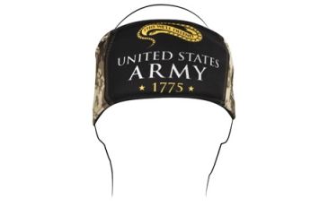 Image of Zan Headgear Headband, Polyester, U.S. Army, Camo Logo HB702