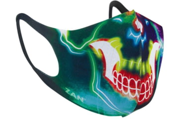 Image of Zan Headgear Lightweight Face Mask, One Size, 2 Pack, Electric Skull, FMLW098