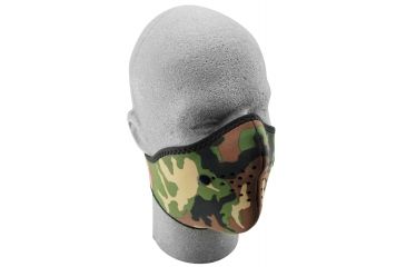 Image of Zan Headgear Neo-X Face Mask Woodland Camo WNX118
